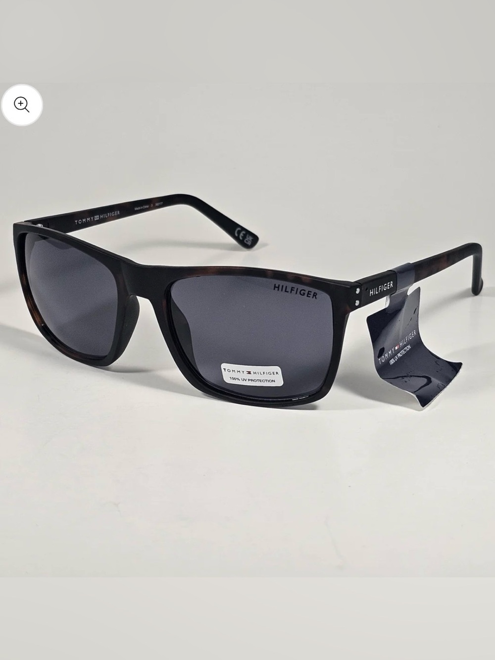 Tommy Hilfiger MP OM677 Rectangular Sunglasses Matte Black Dark Tortoise NW